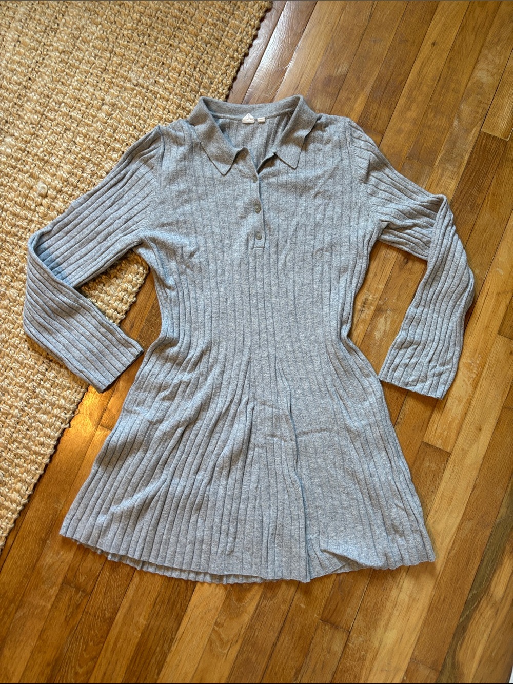GAP Factory CashSoft Ribbed Polo Sweater Mini Dress